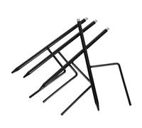 Mikikit 4 Pièces crochet de lanterne support de plante métallique Cintre de panier de fleurs support porte-drapeau de jardin Hook de bergers Cintre de mangeoire à oiseaux Black