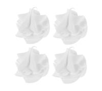 Mikikit 4 Pièces Décorations Glace Artificielle Simulation Réaliste pour Vitrine Cuisine DIY Fêtes Blanc