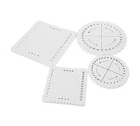 Mikikit 4 pièces Disque de pour Corde Rond et Carré Outil pour Fabrication de Bracelets DIY Kit Accessoires pour Cordon Élastique et Macramé Facile à Transporter et Réutilisable