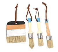 Mikikit 4 pièces Lot de Pinceaux à Peinture Pouce pour Huile et Vernis Brosses Professionnelles Durables pour Peinture et Cirage à Domicile