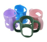 Mikikit 4 Pièces Manche poignée du porte-bouteille poignée de biberon à col large en silicone lanière pour bouteille d'eau poignées de bouteille en silicone Gel de silice
