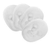 Mikikit 4 Pièces Masque D'opéra de Pékin Blanc en Pvc Non Peint Masque Réaliste pour Performances Théâtrales et Costumes de Groupe pour Femmes