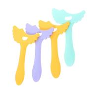 Mikikit 4 pièces Multifunctional Reusable Silicone Eyeliner Aid Set Curved Wing Eyeliner Stencils And Eyeshadow Applicators For Precise Eye Makeup Contour Outils Couleur Couleur Aléatoire