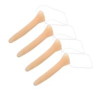 Mikikit 4 Pièces Nez Long Faux PVC Élastique pour Déguisement Halloween Accessoire de Cosplay Confortable et pour Fête Mascarade et Carnaval