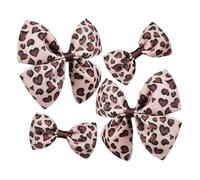 Mikikit 4 pièces Pinces Cheveux Imprimé Léopard Accessoires Mignons pour Filles Épingles Noeud Tissu Doux Confortables et Durables pour Fêtes et Célébrations