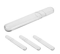 Mikikit 4 Pièces Plastic Eyelash Tweezer Case with Lid Matte Finish Protective Storage Tube for Lash Tools and Dolphin Clips Travel Organizer for Professionals