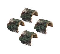 Mikikit 4 Pièces Plateforme pour Tortues Résine Rampe De Repos pour Aquarium Île De Repos pour Tortues Cachette pour Terrarium Tunnel pour Aquarium Petite Zone De pour