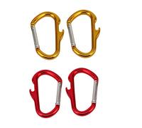 Mikikit 4 pièces Porte Clés Robustes Alliage Aluminium Boucles Multifonctions de Sécurité pour Bouteilles Crochet Portable pour Activités Extérieures Randonnée et Camping