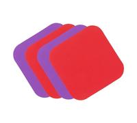 Mikikit 4 pièces Tapis Ouvre Bocal Antidérapant Caoutchouc Lot de Rouge Outil Multifonction pour Bouteilles et Coasters