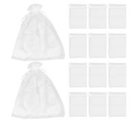 Mikikit 40 Pièces Paquet de Protection Fruits en Filet Blanc, Réutilisable et Facile à Installer pour Tomates et Pêches, pour Vergers et Plantations en Balcon