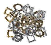 Mikikit 40pièces Cadre Photo Pour Nail Art Baroque Mini Cadres Métalliques Décoratif Et Compact Pour Professionnels Et Particuliers