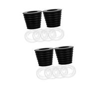 Mikikit 4ensembles Support De Parasol avec Anneaux Et Cônes Ensemble De Et Anneaux De Fixation pour Tables De Patio Accessoire pour Stabiliser Parasol Extérieur