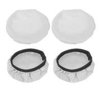 Mikikit 4pcs Housses de Coussinets d'oreille en Tissu Tricoté pour Casque Audio, Protège la Poussière Sueur, Améliore la Durabilité, Facile à Nettoyer, pour Bureaux et Bibliothèques