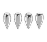 Mikikit 4pièces Couronnes Dentaires Métal pour Vampire Buccales Amovibles pour Déguisements et Cosplay Protège-canines pour Soirées