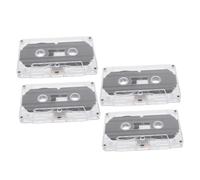 Mikikit 4pièces Lot de Cassettes Audio Vierges Enregistrement Facile sans Distorsion pour Messages DIY Musique Et Contenu Éducatif avec Boîtier Transparent Rigide