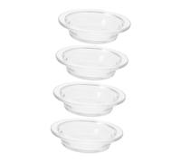 Mikikit 4pièces Lot de Plateaux à Parfum Verre Chauffe-Huile pour Fondre Cire Brûleur Remplacement pour Diffuseur De Parfum