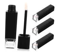 Mikikit 4pièces Pot à Gloss Vide Rechargeable Flacon De Soin Pour Lèvres Pour Femme Tube De Gloss Léger Danger Pour Cosmétiques Design Uni Moderne