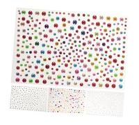 Mikikit 4pièces Strass Autocollant Pour Visage Avec Perles Stickers Résistants à Eau Décorations Pour Yeux Et Ongles Applicatifs Brillants