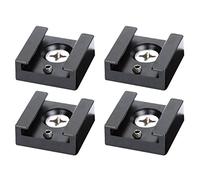 Mikikit 4pièces Support De Flash à Froid Multifonction Adaptateur De Fixation Rapide pour Appareils Photo Et Éclairage Noir