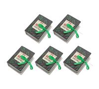Mikikit 5 Pièces Boîte à Bonbons en Papier de Noël de Livre Verte, Boîte Présent Créative et Délicate pour Échanges de Présents et Souvenirs