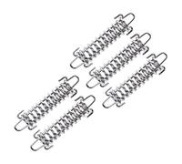 Mikikit 5 pièces Boucle Ressort Haute Résistance pour Corde de Haubanage de Tente Acier Inoxydable Antirouille Crochet à Ressort pour Camping Extérieur Fixation Stable Vents Forts