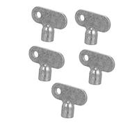 Mikikit 5 pièces Clé de Purge Radiateur Carré Tournevis Robuste pour Robinet et Valve de Radiateur Outil Durable pour Évacuation Usage Intérieur et Extérieur
