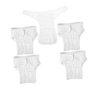 Mikikit 5 Pièces Couches Lavables pour Garçon Fille Couvre-couches Coton Alèses pour Matelas à Inserts pour Couches Lavables Doublures pour Nourrissons