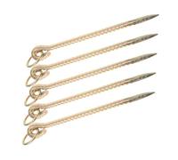 Mikikit 5 Pièces Dog Camping Stake Heavy Duty Metal Ground Anchor for Livestock and Pets Outdoor Use Tie Out Spike for Cattle Sheep Goats