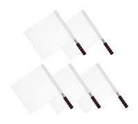 Mikikit 5 pièces Drapeaux Arbitre Sideline avec Poignée Mousse Ergonomique Signalisation Blanche Haute Visibilité pour Athlétisme Volley-ball et Gestion de Trafic