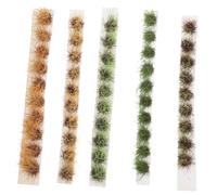 Mikikit 5 Pièces Kit de Touffes Dherbe Artificielle pour Maquettes Miniatures Herbe Colorée Durable pour Dioramas Ferroviaires et Projets DIY