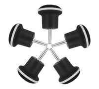 Mikikit 5 Pièces Patins Fixes pour Pied de Chaise de Bureau Glisseurs Nylon Silencieux avec Capuchon Fer Protection de Sol Remplacement Facile pour Meubles de Bureau et Canapé