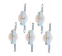 Mikikit 5 Pièces Support Coulissant de Poulie pour Parasol Extérieur Accessoires Robustes pour Corde de Parasol de Jardin Glissière de Roue Résistante pour Terrasse et Piscine