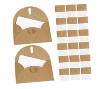 Mikikit 50 Ensembles Kraft Paper Envelopes With Heart Clasp Mini Kraft Envelopes And Blank Cards For Wedding Invitations Birthday Greetings And DIY Notes