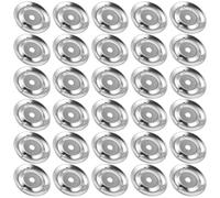 Mikikit 50 Pièces Anneaux Cymbales Tambourin en Acier Inoxydable Argenté, Accessoires Résistants pour Percussion à Main Son Clair, pour Performances Musicales Diverses