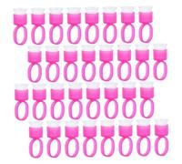 Mikikit 50 pièces Anneaux et Coupes Plastique pour Colle à Cils Support Pigment pour Extensions et Tatouage Anneaux de Teinture pour Esthéticiennes et Tatoueurs Accessoires pour