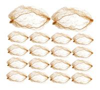 Mikikit 50 pièces Filet à Chignon Élastique Invisible Lot de Accessoires Pratiques pour Infirmières Hôtesses et Cosplay Or Élégance et Confort pour Toutes Occasions