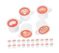 Mikikit 50 Pièces Miniature Resin Cups Set Tiny Dollhouse Kitchen Accessories for Creative Play and Realistic Tableware Decorations