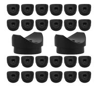 Mikikit 50 Rondelles Incurvées en Plastique Noir pour Tubes Ø22 Mm, Entretoises Stables pour Déambulateurs, Accessoires de Remplacement Anti-bruit, Fixations Solide pour Aides