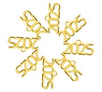 Mikikit 50pièces Breloques Chiffres Année Pour Porte-clés Créations Loisirs Créatifs Pompons Fin Études Colliers Et Bracelets Décoratifs