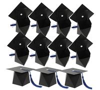 Mikikit 50pièces Coffret Bonbons Forme Casquette Doctorat Remise Diplôme Friandises Biscuits Sucrés