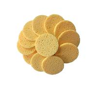 Mikikit 50pièces Éponges Naturelles Pulpe De Bois Pour Visage Rondes Couleur Peau Éponge Démaquillante Et Nettoyante Douce Cellulose Comprimée Pour Nettoyage Profondeur Et Exfoliation