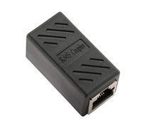 Mikikit 5pièces Coupleur Ethernet Cate Connecteur in-Line Femelle à Femelle Noir Adaptateur Prolongation De Câble Réseau Compatible avec Câbles Ethernet