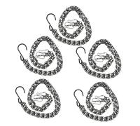 Mikikit 5pièces Lot de Chaînes Métalliques de Suspension Réglables pour Pots de Fleurs Mangeoires à Oiseaux et Lanternes Résistantes