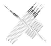 Mikikit 5pièces Lot De Pinceaux Pour Nail Art Dessiner Et Diy Outils De Manucure