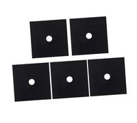 Mikikit 5pièces Protège Plaque De Cuisson Gaz Réutilisable Tapis Protection Cuisinière Antiadhésif Pour Brûleur Fourneau Noir