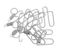 Mikikit 6 Ensembles Rabbit Cage Door Spring Hooks Animal Cage Lock for Small Pets Easy Install Portable Hanging Hooks for Rabbit Pigeon Bird