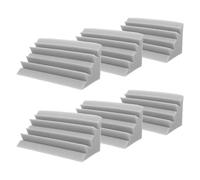 Mikikit 6 Panneaux D’Absorption Acoustique Anti-Basses Fréquences pour Murs et Coins Mousse Insonorisante Ignifuge Grise 12X12X24 CM Coussins Insonorisants pour Studio Salle de Cinéma