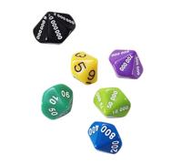 Mikikit 6 Pièces Accessoires Grand avec des Chiffres coloré drôle Dice de Jeu de société numéroté Forme Dice Jeu de Valeur de Place Plastique Couleur Aléatoire