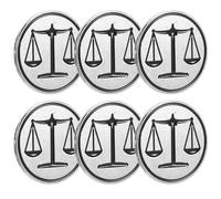 Mikikit 6 Pièces Broche de Revers en Métal Balance Justice, Éclat Solide et Fixation Sécurisée, pour Costumes Professionnels et Remises de Diplômes