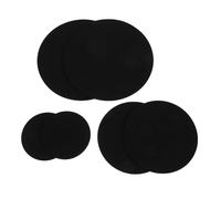Mikikit 6 Pièces Dessous de Pot en Feutre Rond Double Face Absorbant pour Boissons et Pots de Fleurs, Tapis Polyvalent en Feutre Noir Surface Lisse, pour Intérieur et Maison